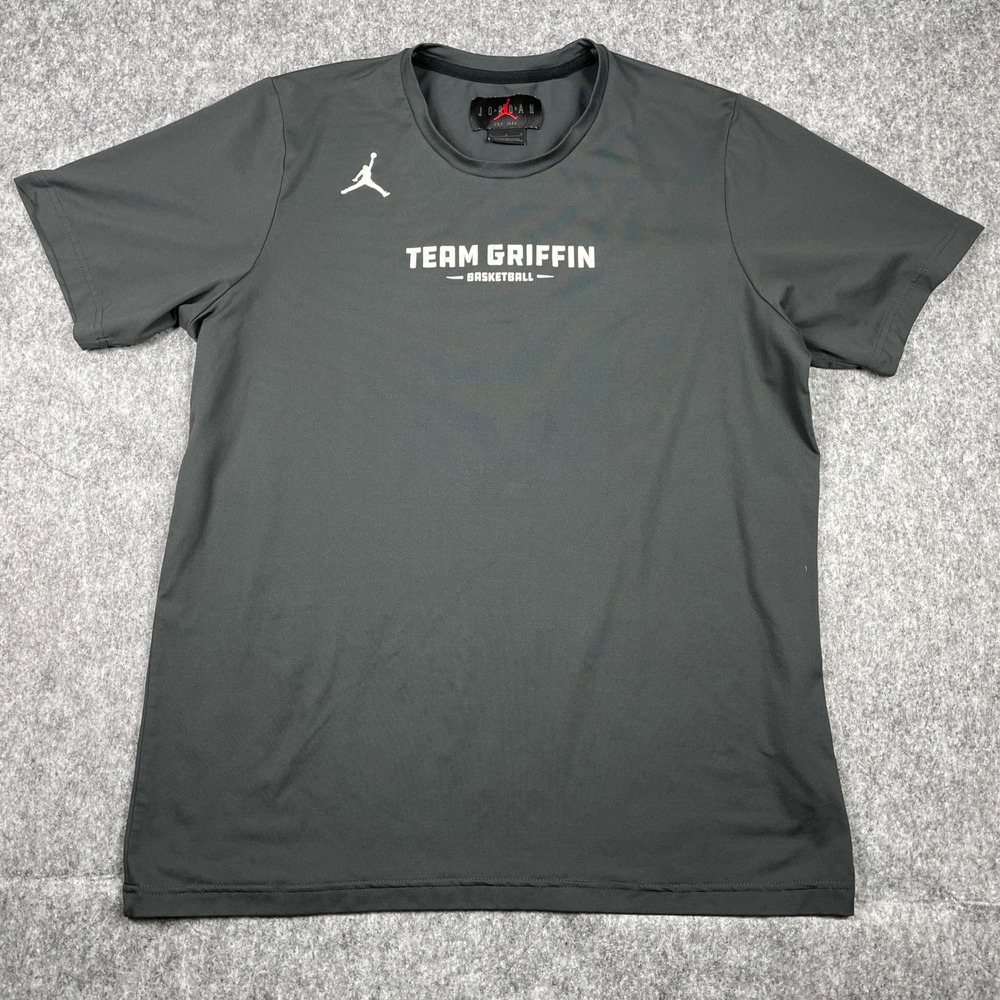 Jordan‎ T-Shirt Mens Large Gray Team Griffin Basketball Blake Griffin OKC